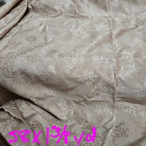 Elegant Beige Damask Fabric
